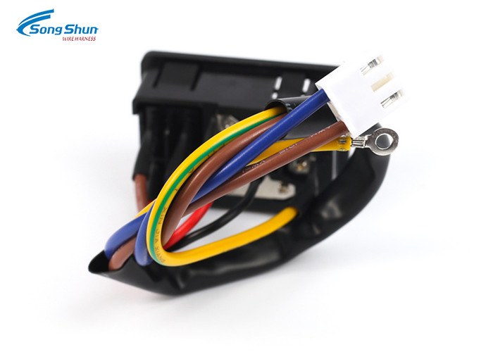 18awg JST VHR-4 Power Cord Cable 220v C14 PVC Jacket With Switch Telecommunication