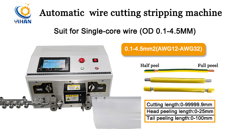 Electric Wire Cable Cutting Stripping Peeling Machine YH-900-04 with 400*300*330 Size