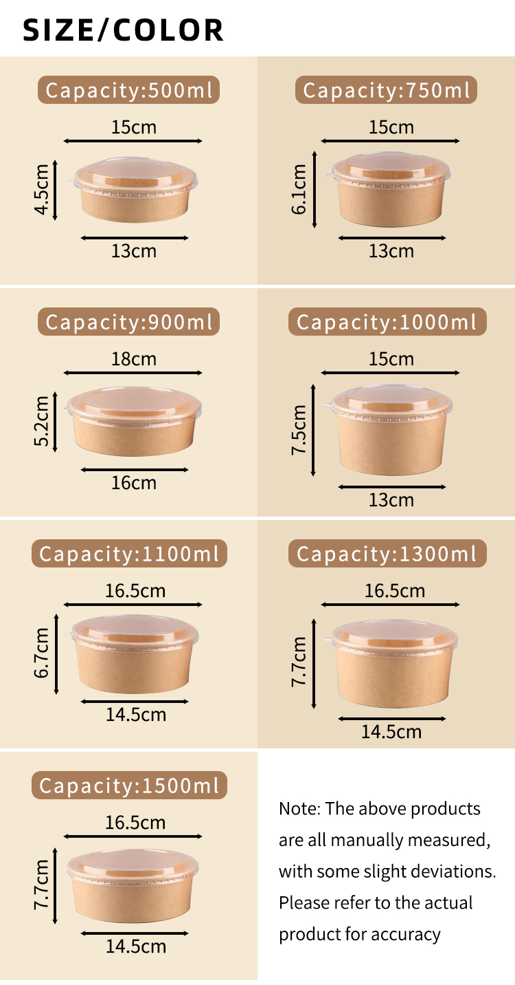 Portable Durable Cardboard Food Containers Paper Food Storage Containers