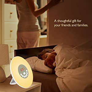 Touch Control DC5V Natural FM Wake Up Alarm Clock Light Sunset Simulation