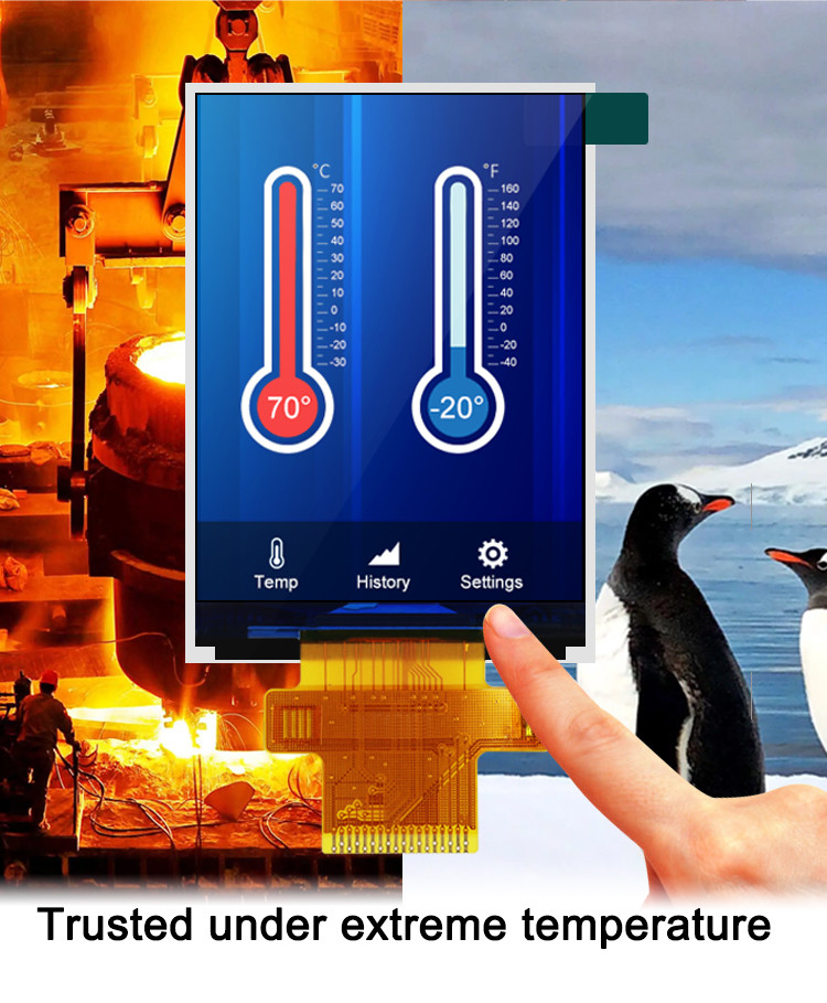 Polcd 18 Pin 2.4 Spi Tft Lcd Display ST7789V2 Tft Touch Screen Display
