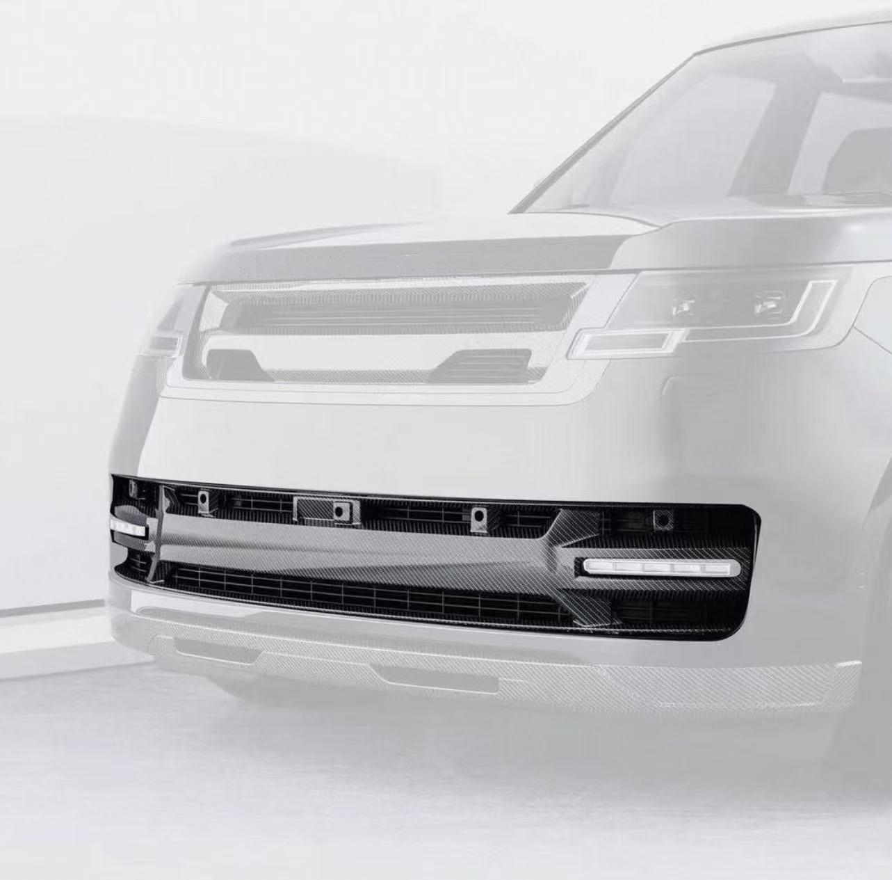 2022 Replace Land Rover Body Kit VS Style Universal Front Bumper Lip Spoiler Diffuser Side Skirt