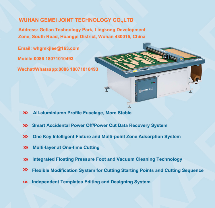 Inkjet CAD Cutter Plotter Machine For Footwear Bags Garment Fabric Paper Pattern
