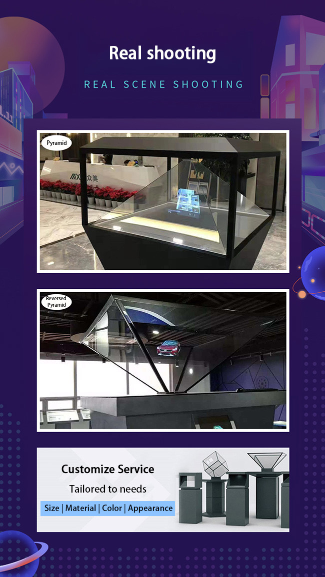 High Resolution 3D Holographic Display Showcase 3D HoloBox For Retail Promotions