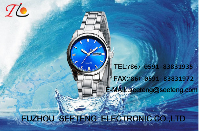 Classic elegant and high grade ladies watch with metal band