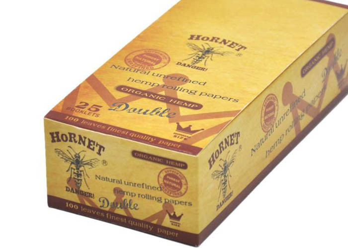Natural Unrefined Hemp Rolling Paper / Hemp Fiber Paper 100 Piece Per Booklet