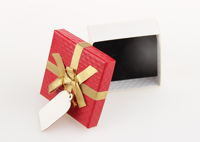 Red Present Packaing Cardboard Gift Boxes For Watch / Chocolate / Necklace