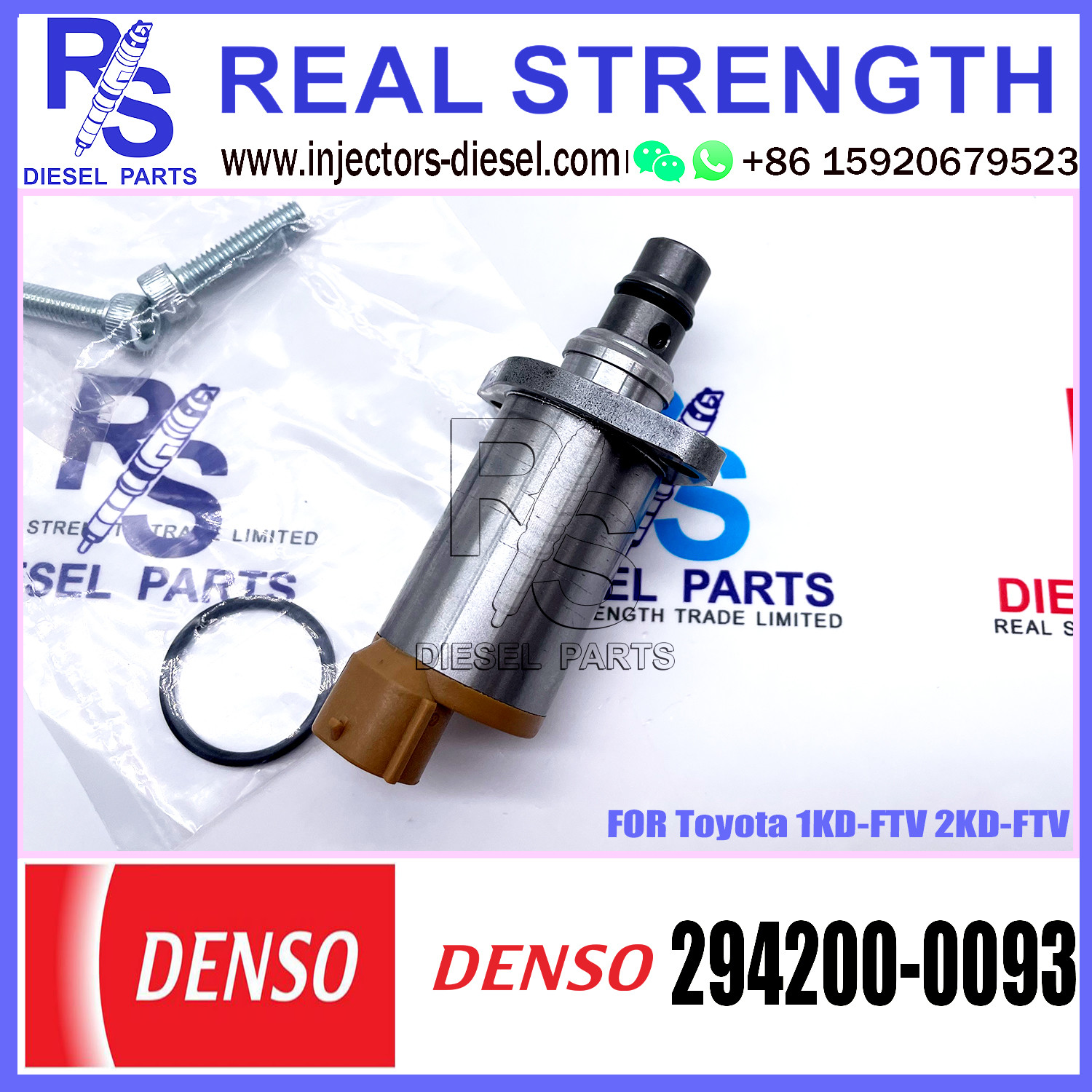 DENSO Suction Control Valve 294200-0093 Applicable to Toyota 1KD-FTV 2KD-FTV