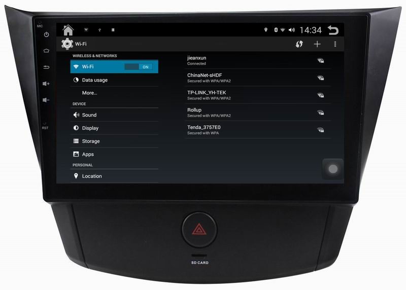 Ouchuangbo car pc auto dvd navigation android 4.4 SGMW Macro Light S1 support bluetooth usb radio stereo system