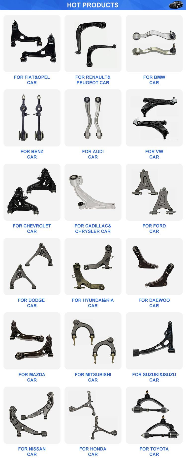 Lower Suspension Arm for Nissan B17 High Cost Performance and Nature Rubber Bushing