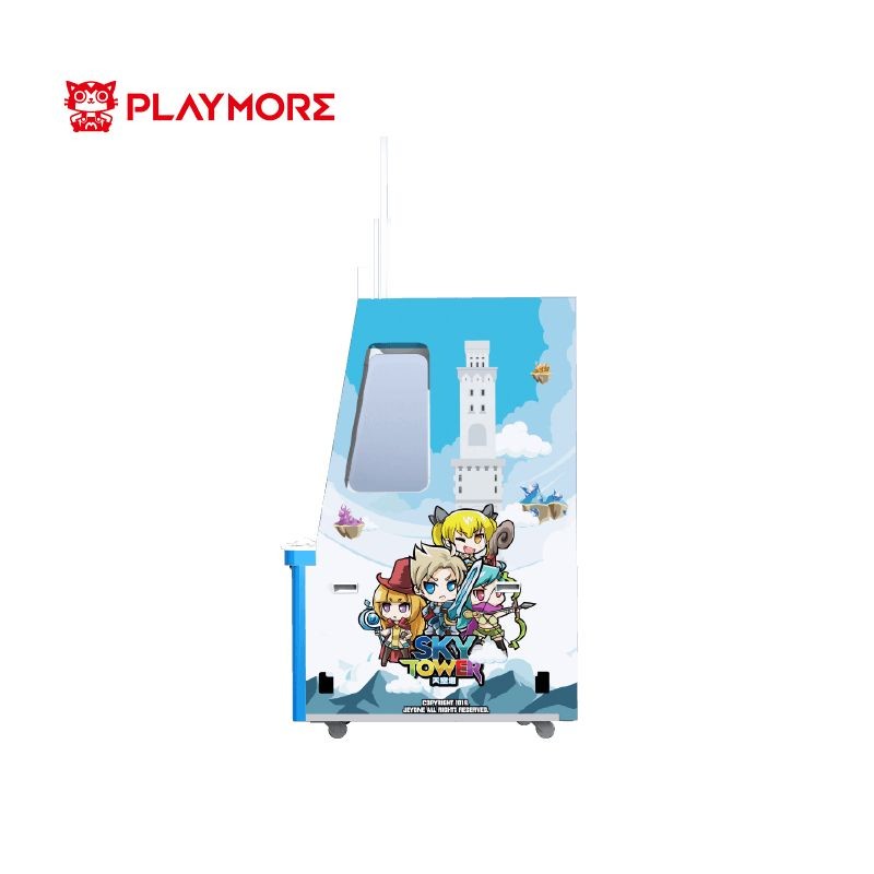 Coin Pusher Sky Tower Redemption Game Machine 3 Player 1000W