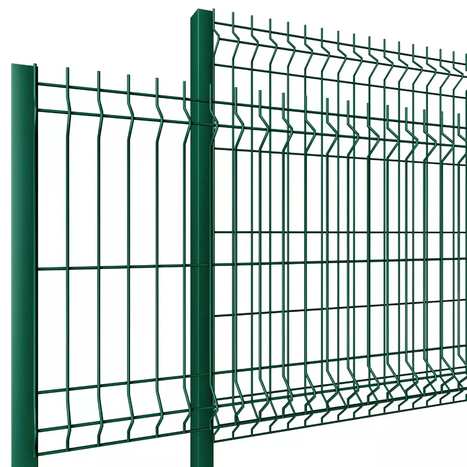 Galvanized Steel 3D Curved Security Welded Fence Panels 50x200mm 50x150mm