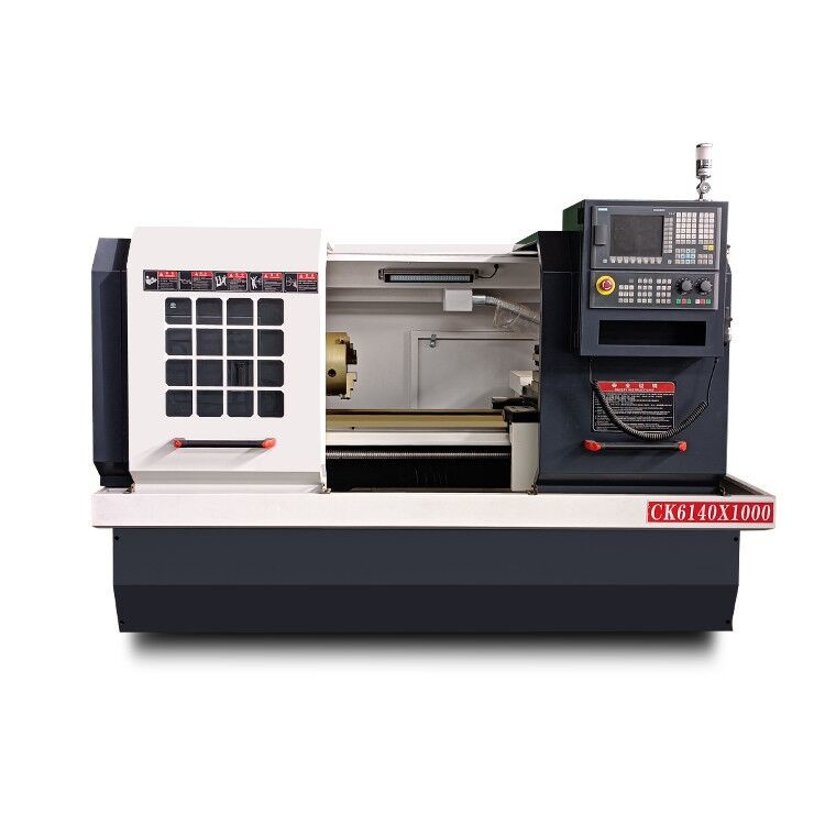 Turning Flat Bed Cnc Lathe Machine Small Size CK6140 750mm 1000mm