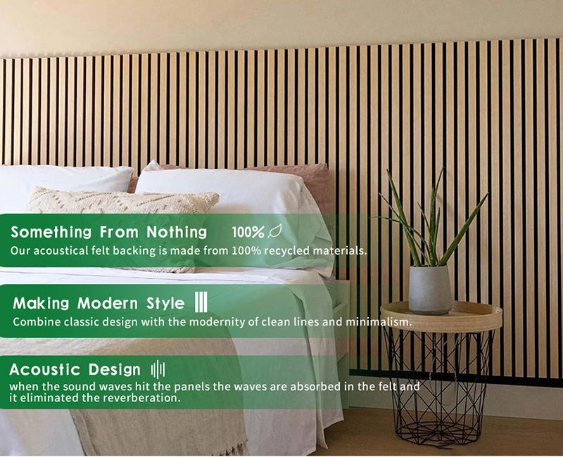 Decoration Akupanel Acoustic Panel Eco-friendly Wooden Material with Modern Aesthetics