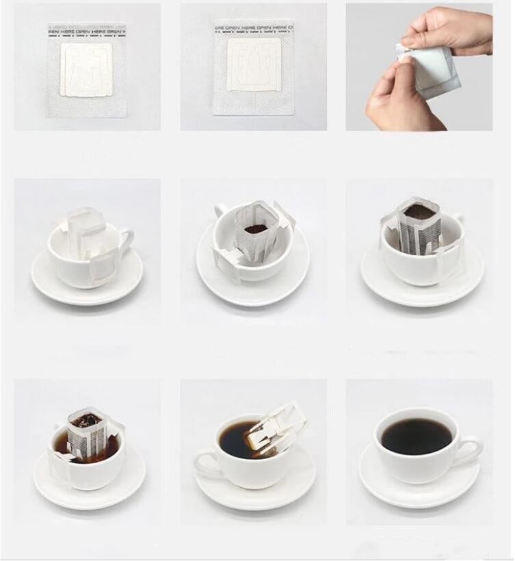 Custom Printed Aluminum Foil Hanging Ear Drip Coffee Bag