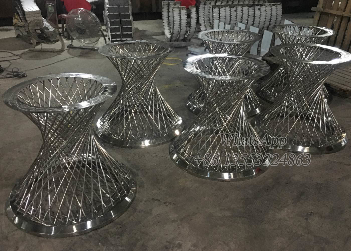 Luxury Gold Stainless Steel Dining Table with Chair For Sale (YS-4)