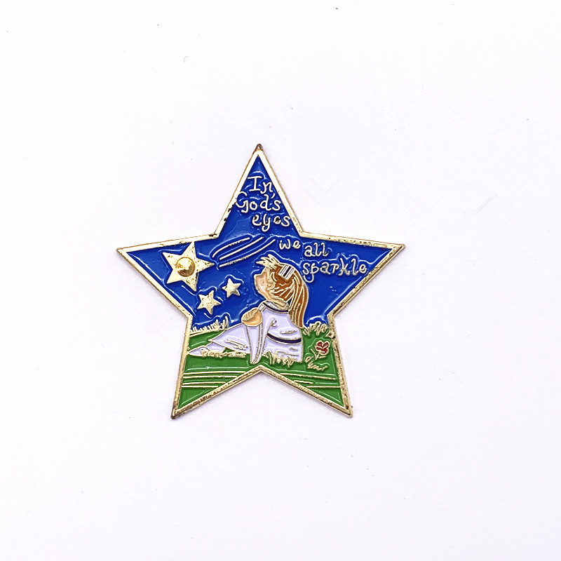 1 Inch United States Flag Lapel Pins , Soft Enamel Silver Lapel Pin