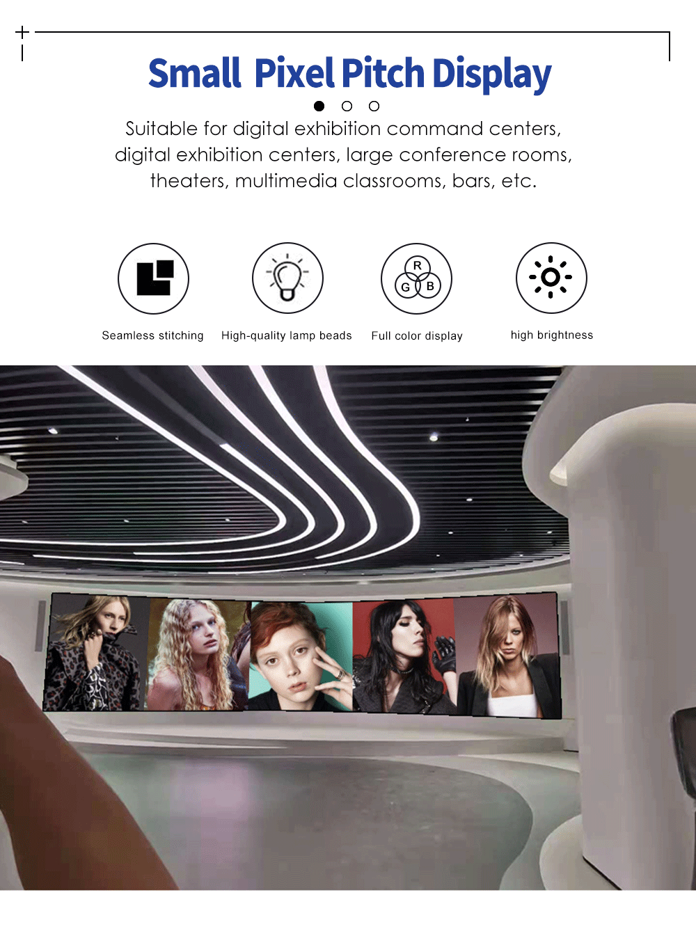 Durable 3D Large Flexible LED Screen P3 P3.91 P5 Multi Function