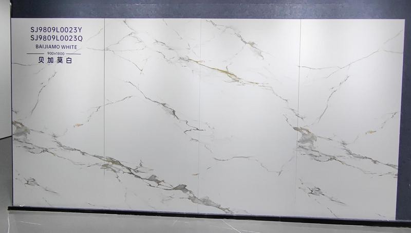 Carrara Indoor Floor And Wall Tile Polished Glazed Porcelain Tile 900x1800x9mm For Decoration And Building