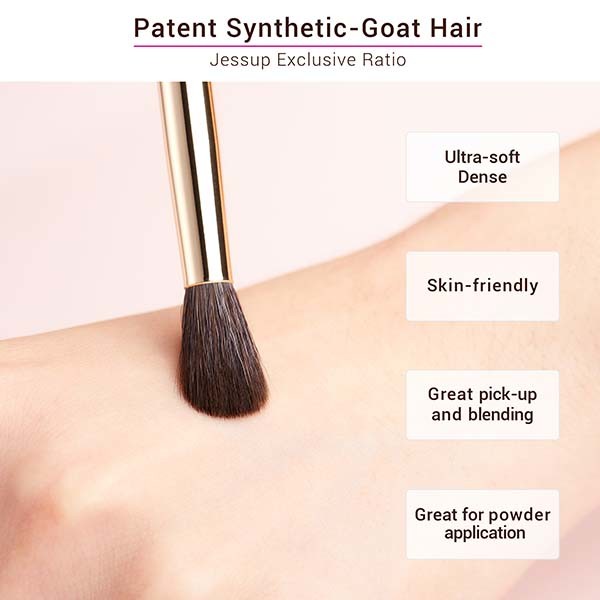 Soft Zinfandel Color Eye Makeup Brush Set Aluminum Ferrule