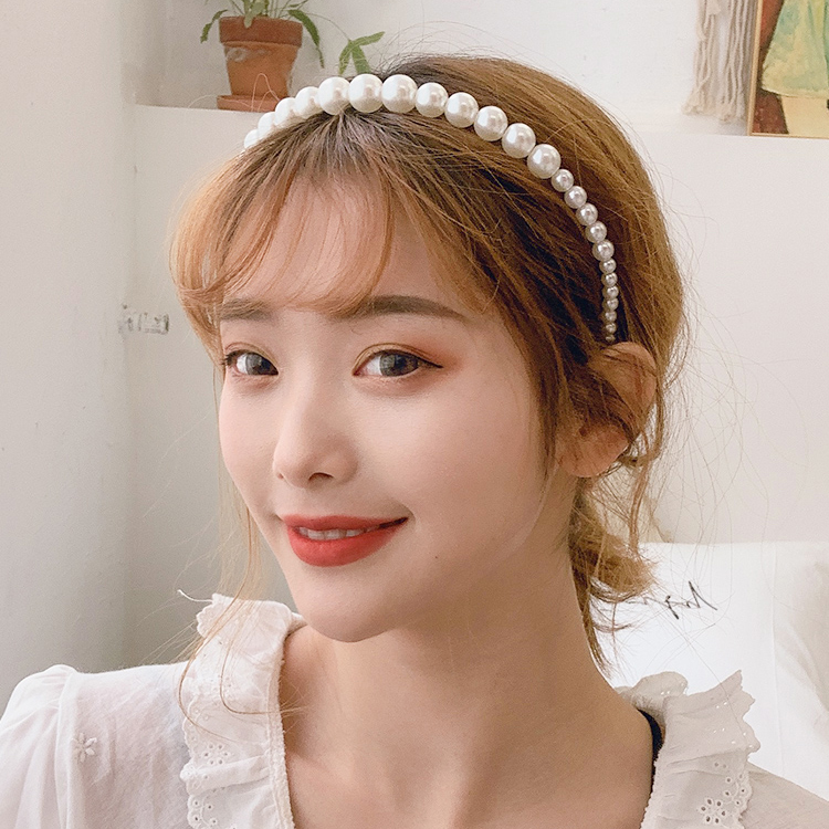Pretty Ladies Hair Bands For Short Hair Luxury Pearl Hairband Elegant Women Headband