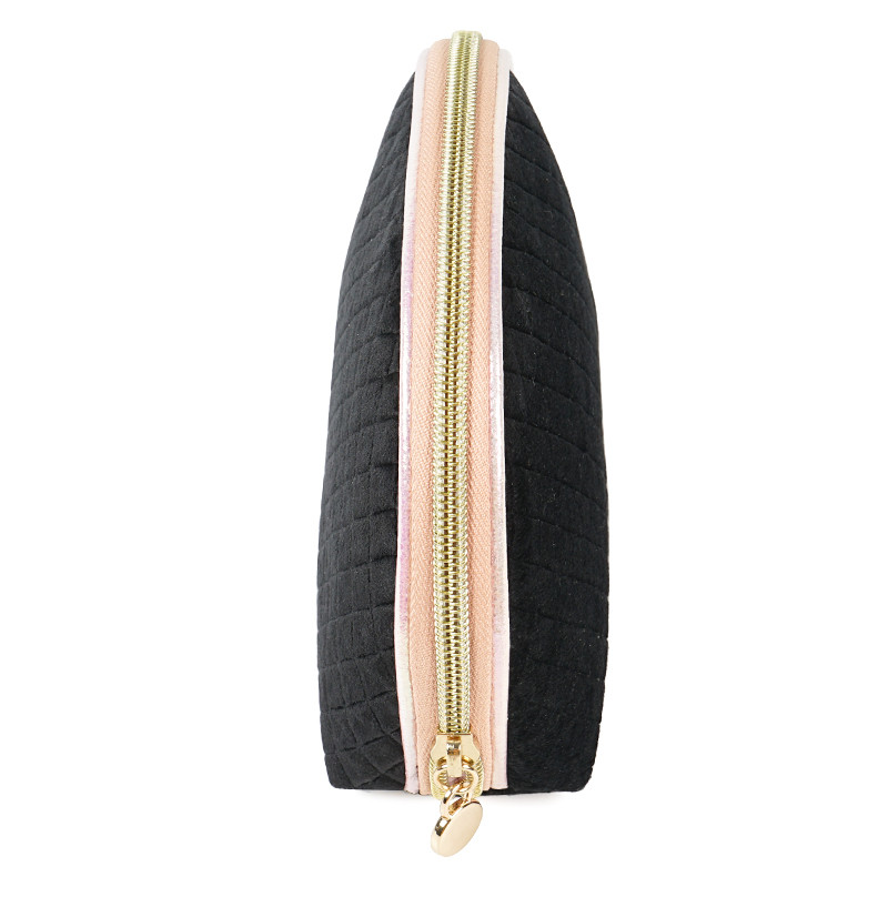 Shell Shape Flocking Makeup Pouch Bag For Women