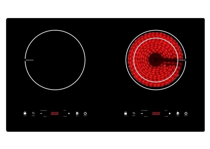 Child Lock, Dual Zone 4400W Ceramic Induction Stove