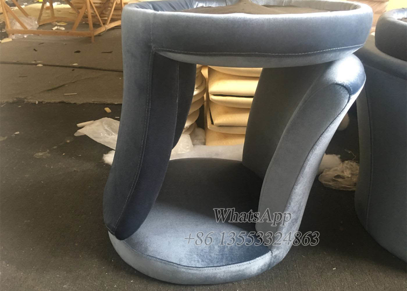 Contemporary Stainless Steel Dining Chairs with Velvet (YS-20)