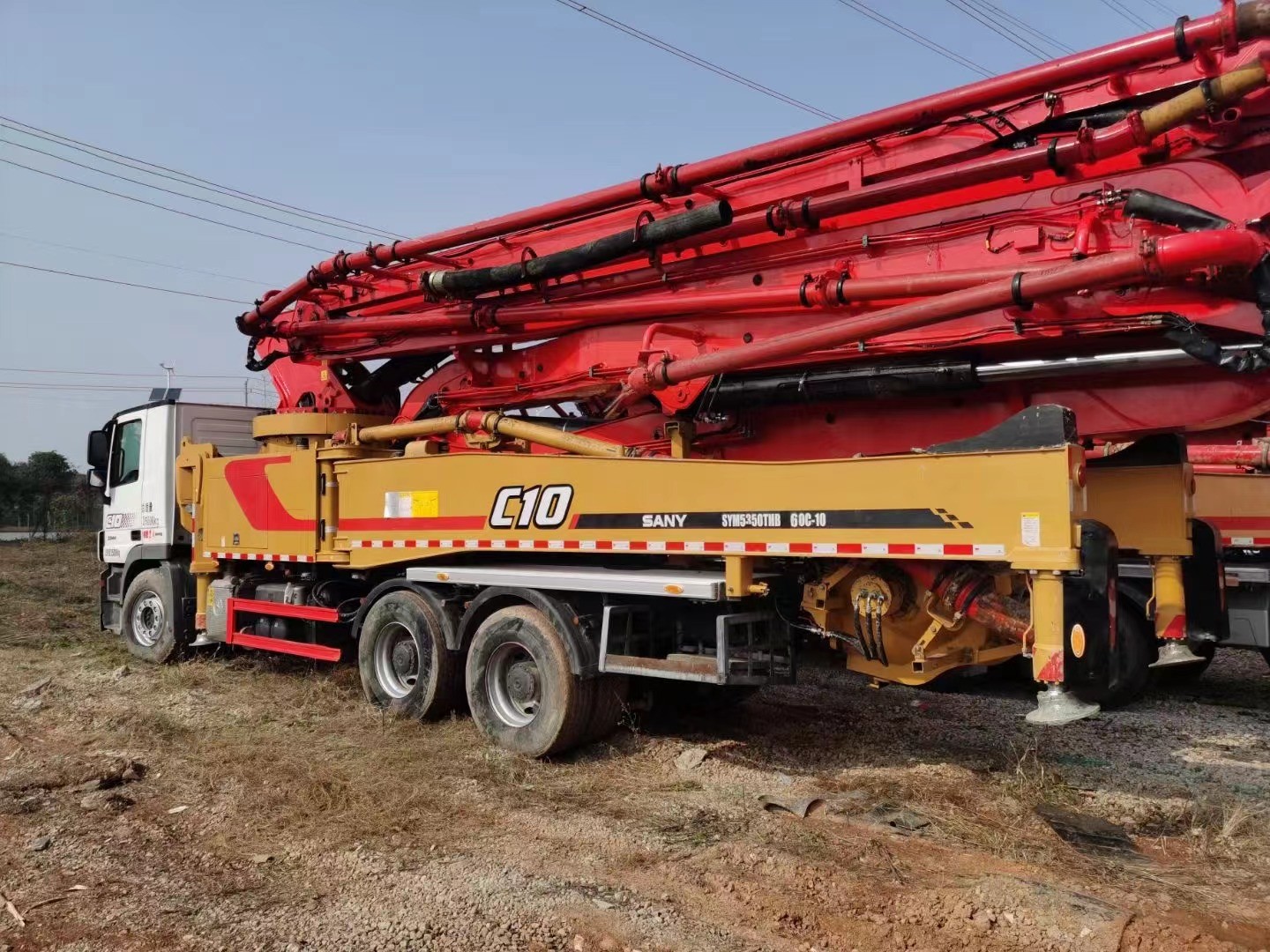 52Meter Used Concrete Pump Truck 2020year SANY Benz Chassis SYM5350TMB 60C-10