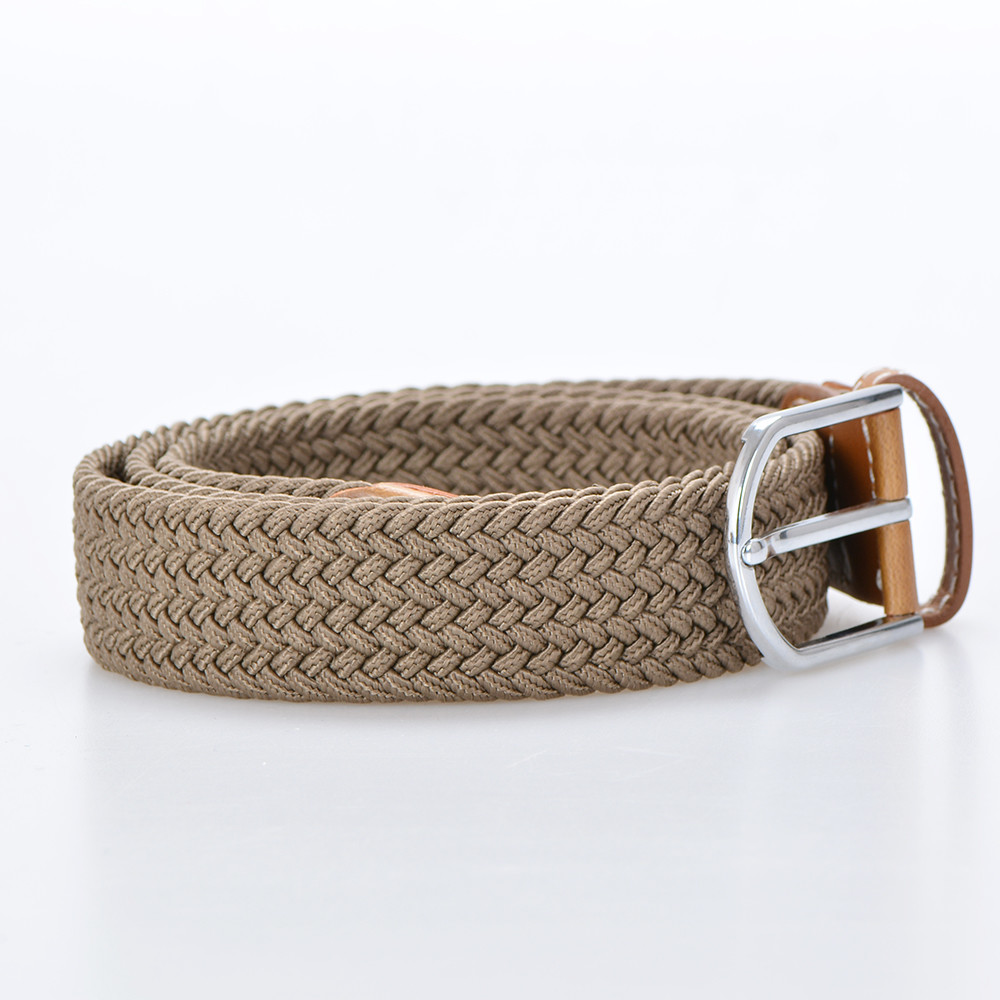 Stretch Unisex Fabric Elastic Belt 105cm Mens Braided Belts For Jeans