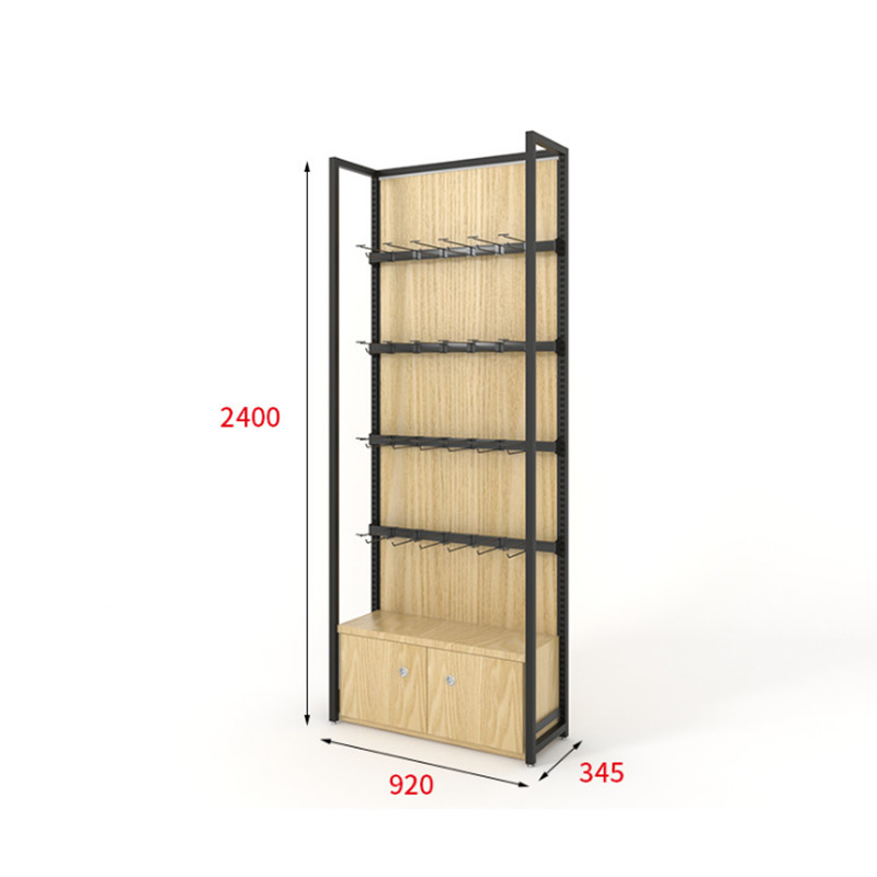 16mm Thick Wooden Convenience Store Display Shelves Light Duty Gondola 400mm width