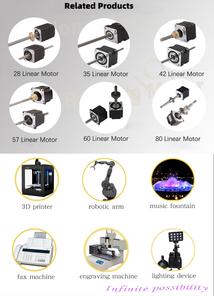 Faradyi Custom Factory Price Threaded Shaft Lead Screw Hybrid Stepper Motor With Nut 20mm Linear Stepper Motor