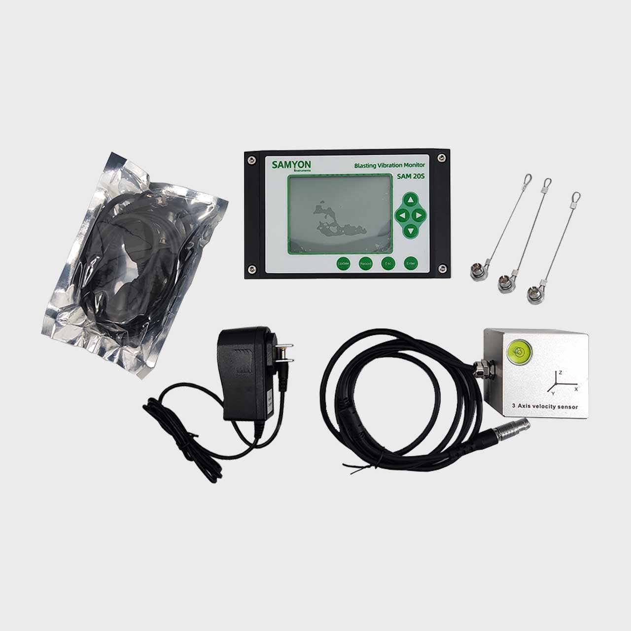 LCD Screen Blast Vibration Monitor Precise Measurement CMC Logo 3.5 Inches