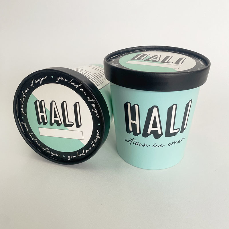 500ml Eco Friendly Ice Cream Tubs With Lid Single Wall 16 Oz Containers