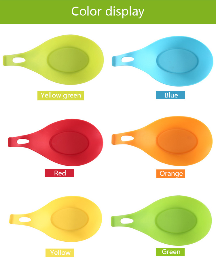 Orange Silicone Spoon Rest Utensil Holder Sustainable Rubber Spoon Rest