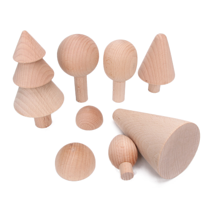 Rainbow 35.5cm Coloured Wooden Building Blocks Large Baby