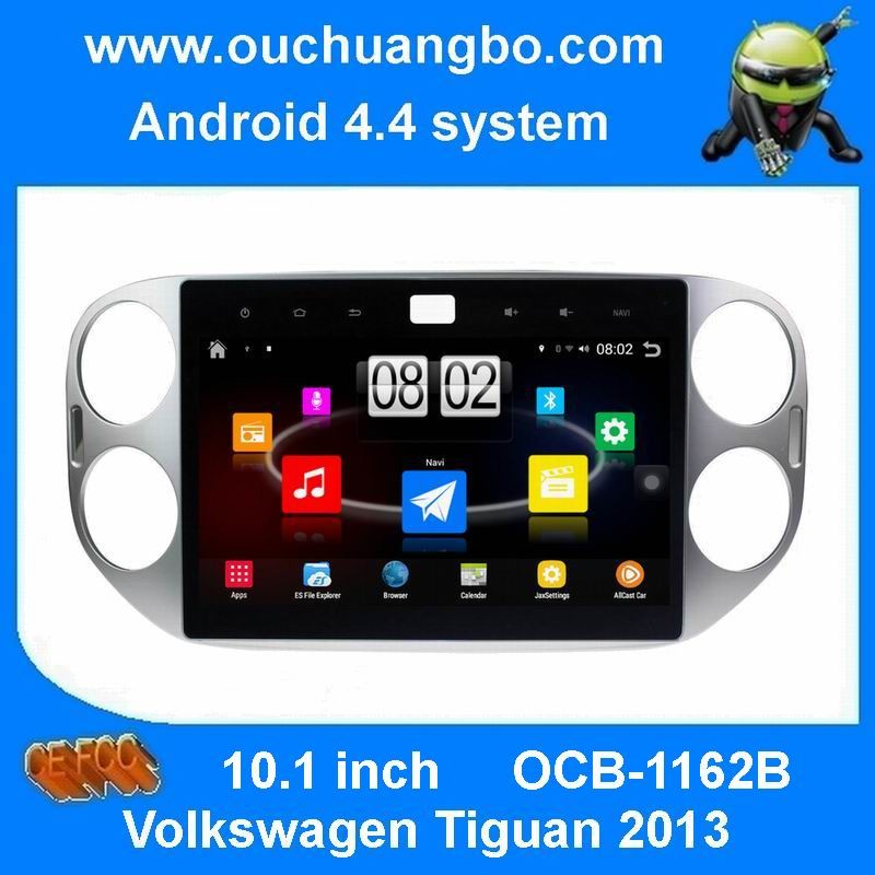 Ouchuangbo car dvd head unit stereo android 4.4 for Volkswagen Tiguan 2013 with 1024 * 600 resolution and DVR