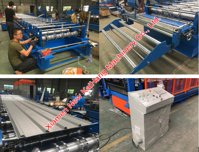 Durable Roof Panel Roll Forming Machine Cut To Length Control For Roofing Profile Lines