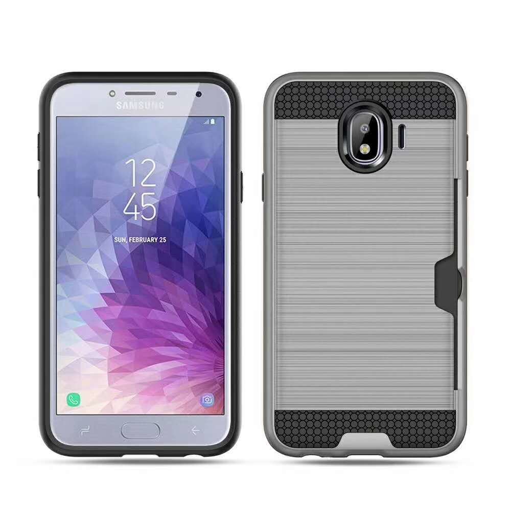 Colorful Metal Brushed with Side Card Pocket Function Protective Shell For LG V10 V20 K8 2018 Q8 Q7+ LV3 2018 G710 X5