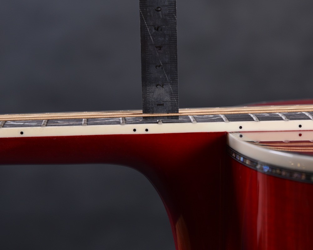 Customized acoustic guitar, 43 inch Jumbo guitar, Quilt Vine Viper red, Guitarra acustica