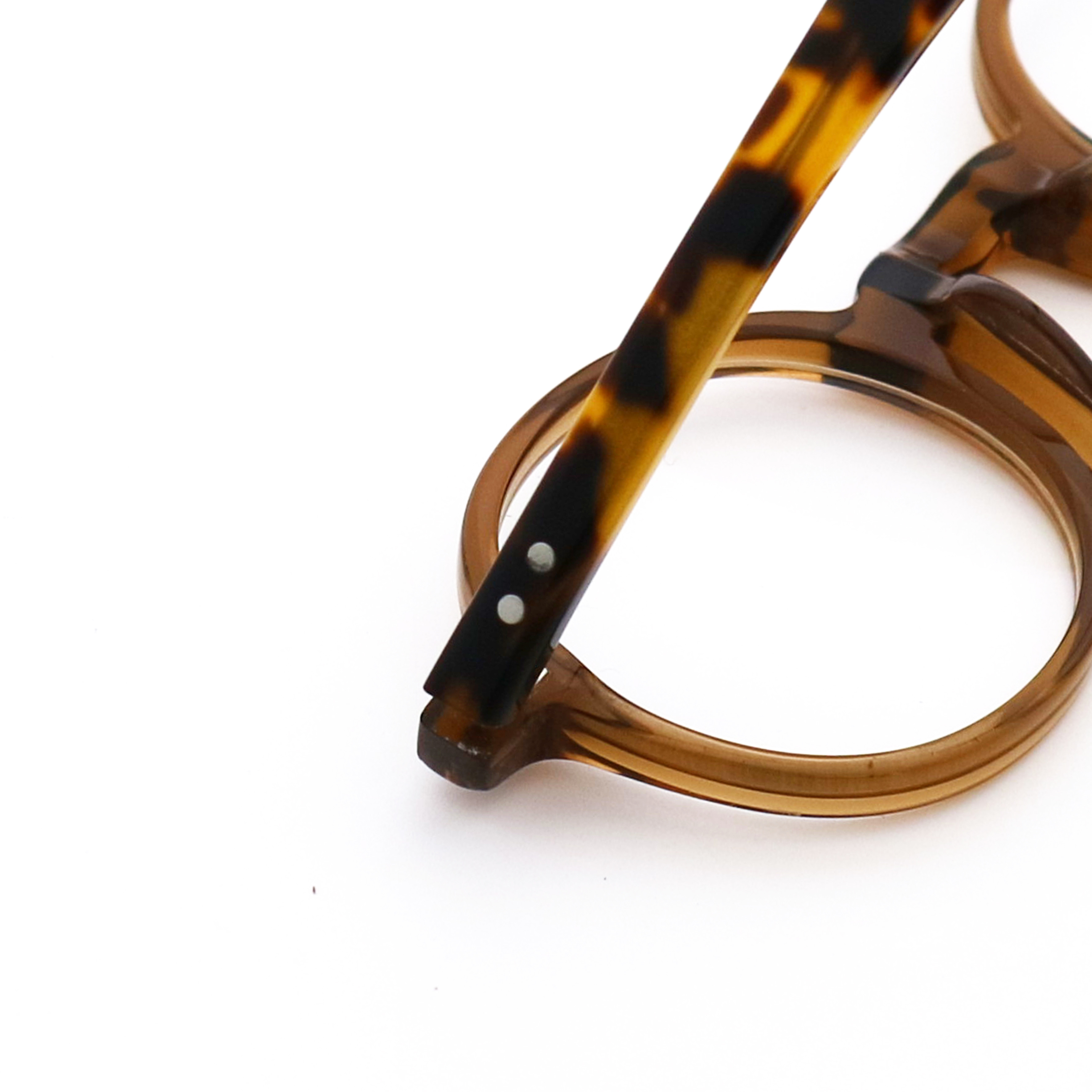Acetate Round Glasses Eyeglasses Trendy Artisanal Frame Optical Frame MR 98218