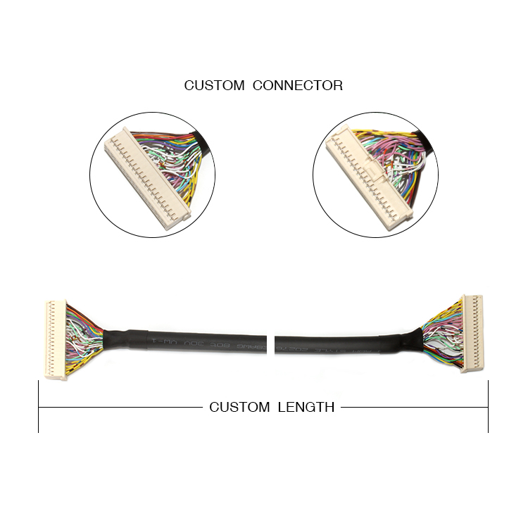 40 pin LVDS EDP Cable , Molex Cable Assembly 5016464000 2.00mm Pitch