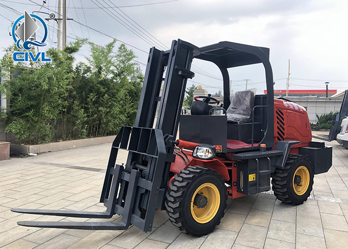 2WD / 4WD Off - Road Forklift 3/4/5 Ton Diesel Multifunctional Truck For Big Engine Pallet Stackers Color Option