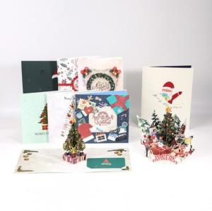 Buy cheap Art paper Personalised Printed Cards Three Dimensional Christmas Greeting Card product