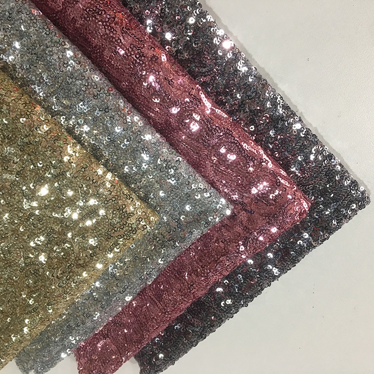 Modern Glitter Sequin Fabric Sparkly Mesh Colorful Beautiful Printed Embroidered