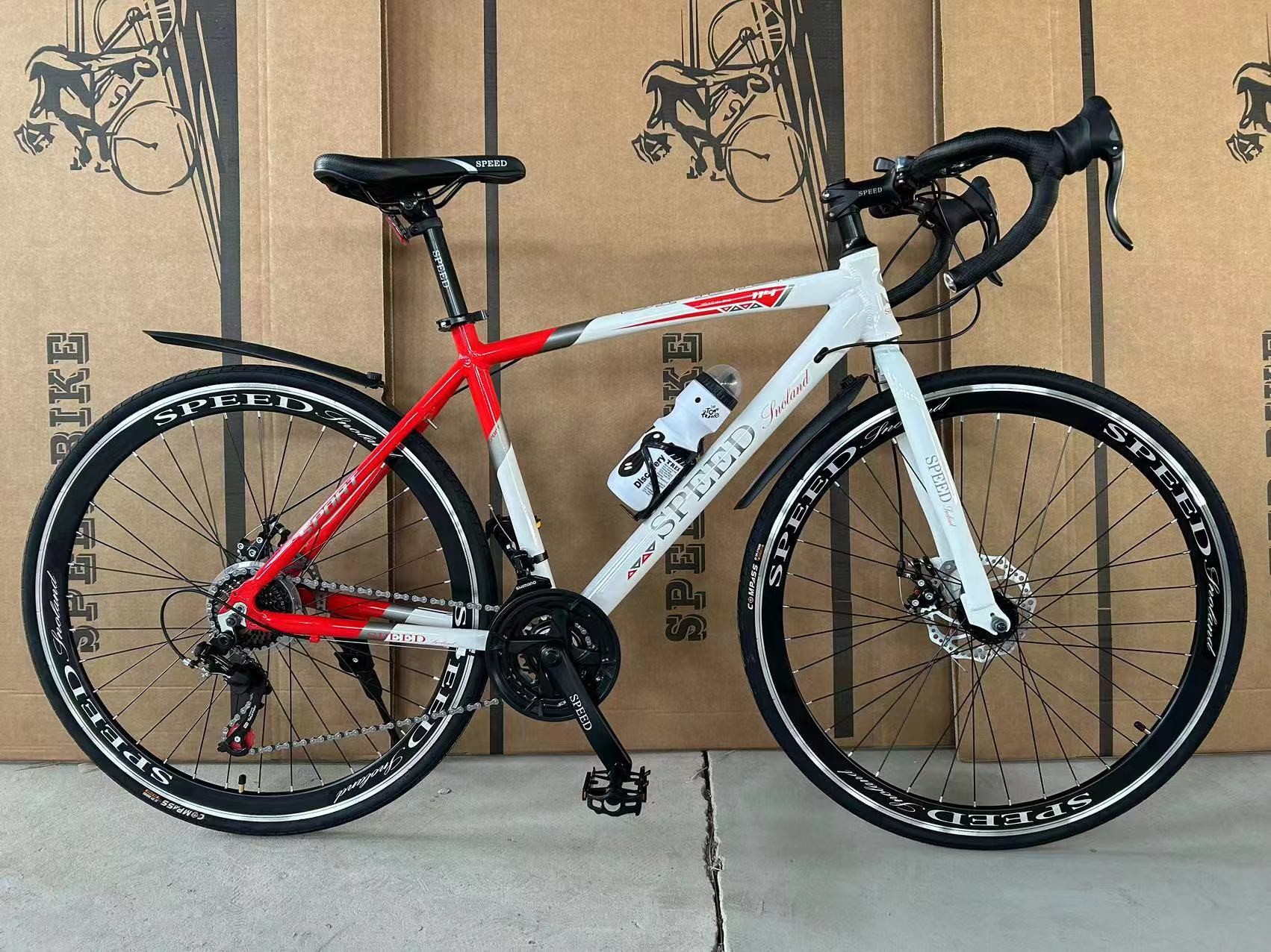 21 Speed Carbon Steel Disc Brake Gear Racing Cycle 700c Road Bike Men Bicycle Aluminum Alloy Frame