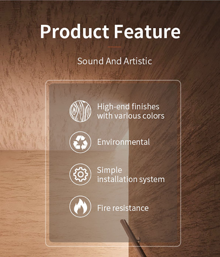Flat Laminate Sound Deadening Wall Panels MDF Custom Size For Office Hotel