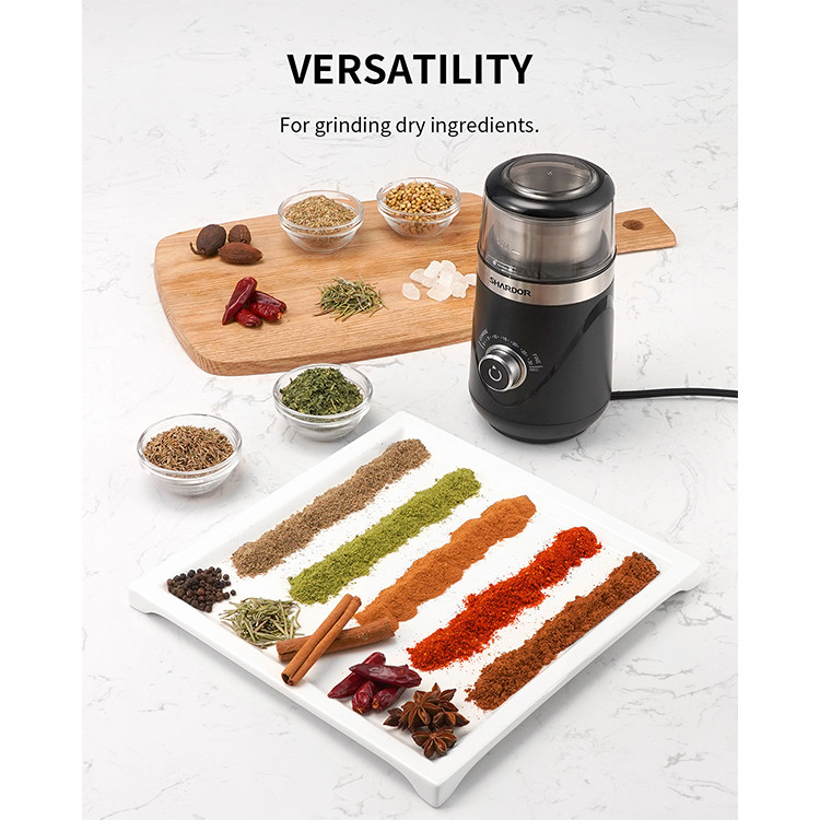 Adjustable Timing Knob Electric Coffee Grinder One Button Start For Coarse Fine Powder