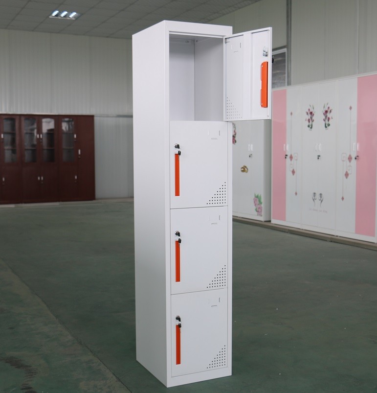 Office Customizable 4 Door Steel Locker Modern Style