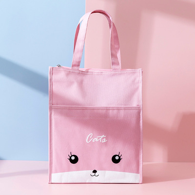 Custom Design Cartoon Review Bag Student Cloth Art Portable Study Bag Student Tutorial Bag Random Pattern